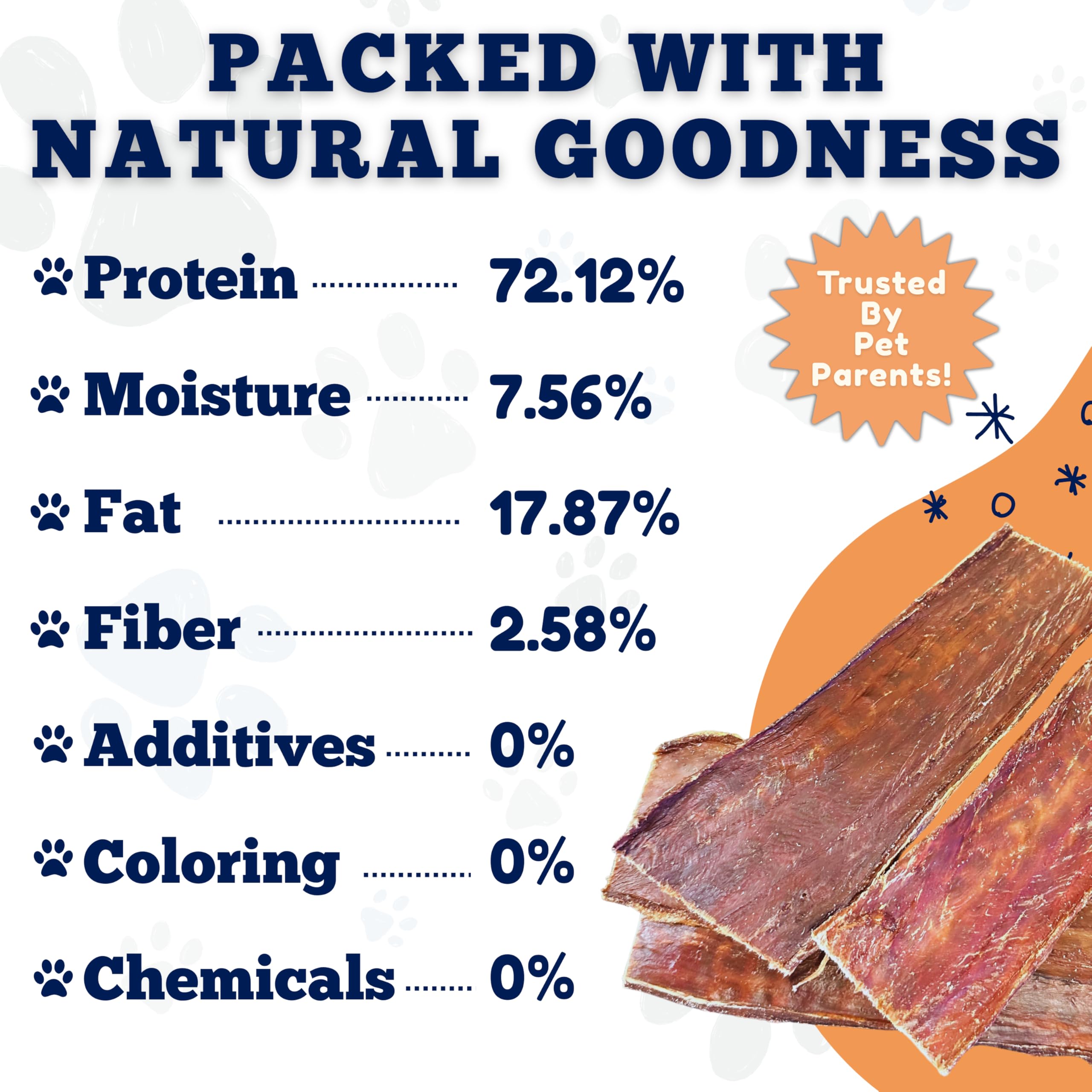 Amazing Dog Treats beef gullet packaged-carton image conveys premium, no-additives pet treats.