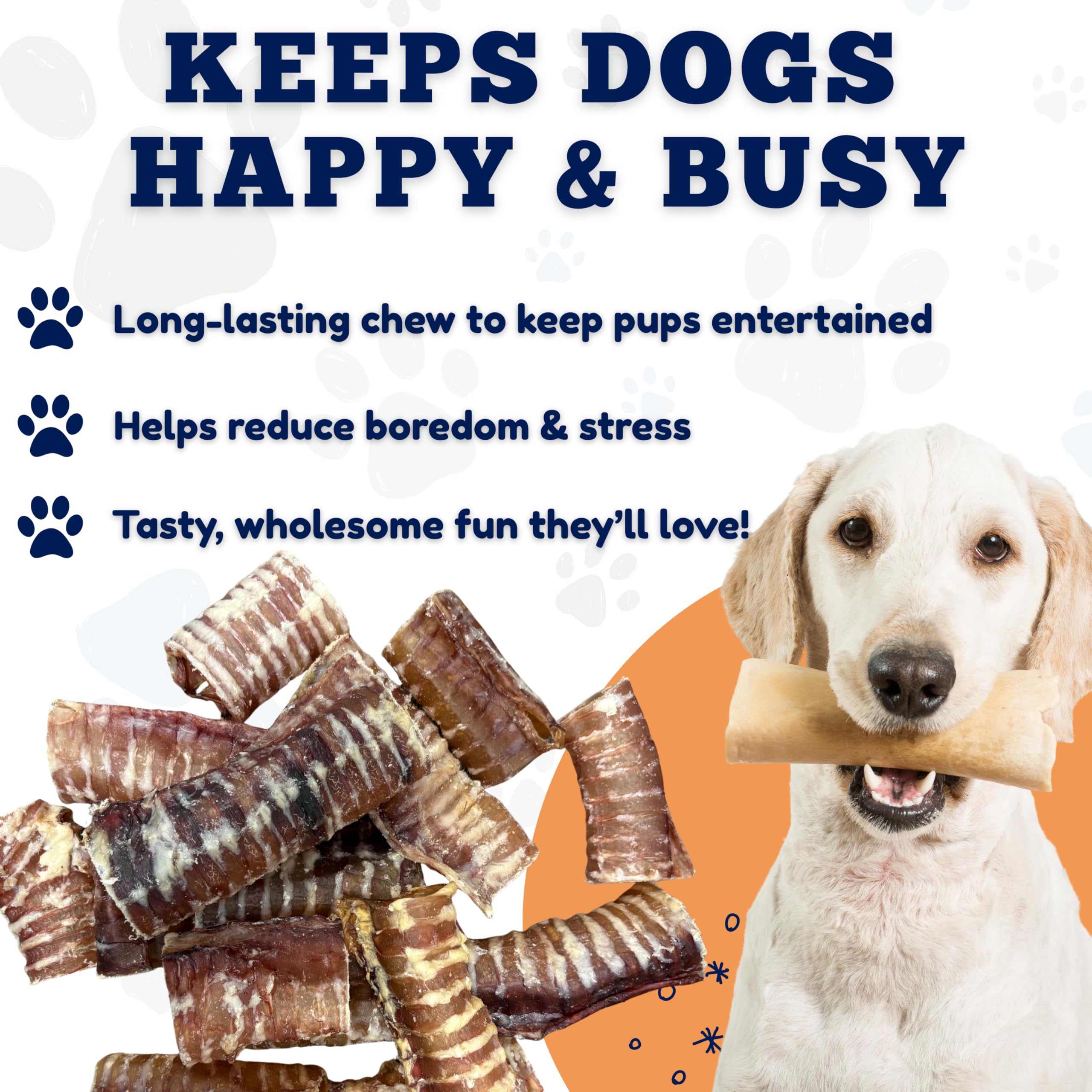 Amazing Dog Treats beef trachea rings resealable bag—easy storage