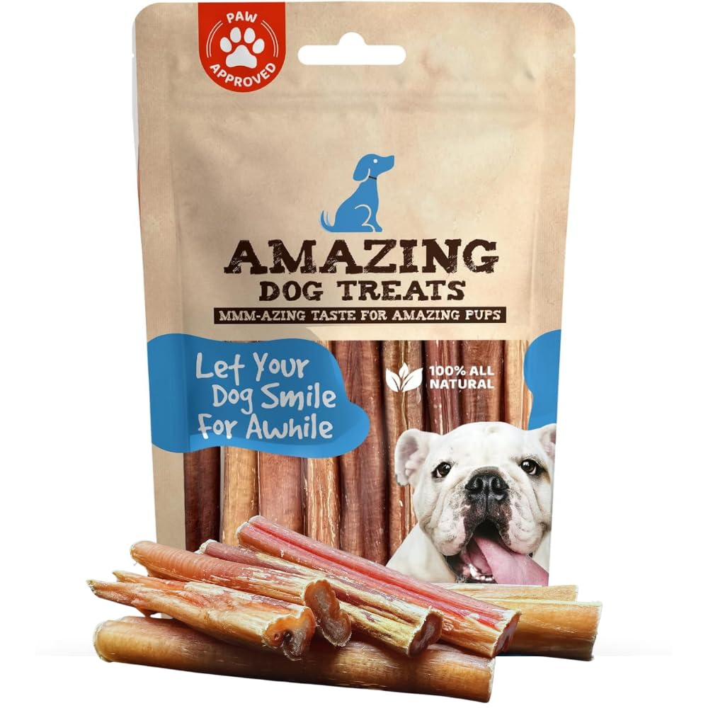 Amazing Dog Treats bully stick 4-6 inch for longer chews supporting dental health