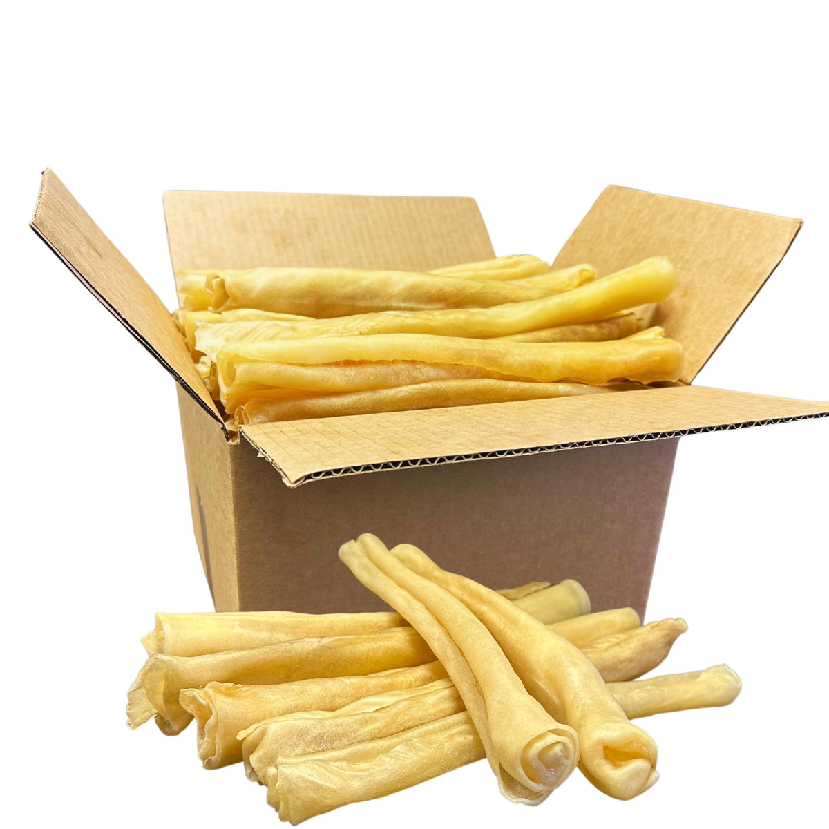 Amazing Dog Treats collagen stick closeup showing chewy texture for joint support.