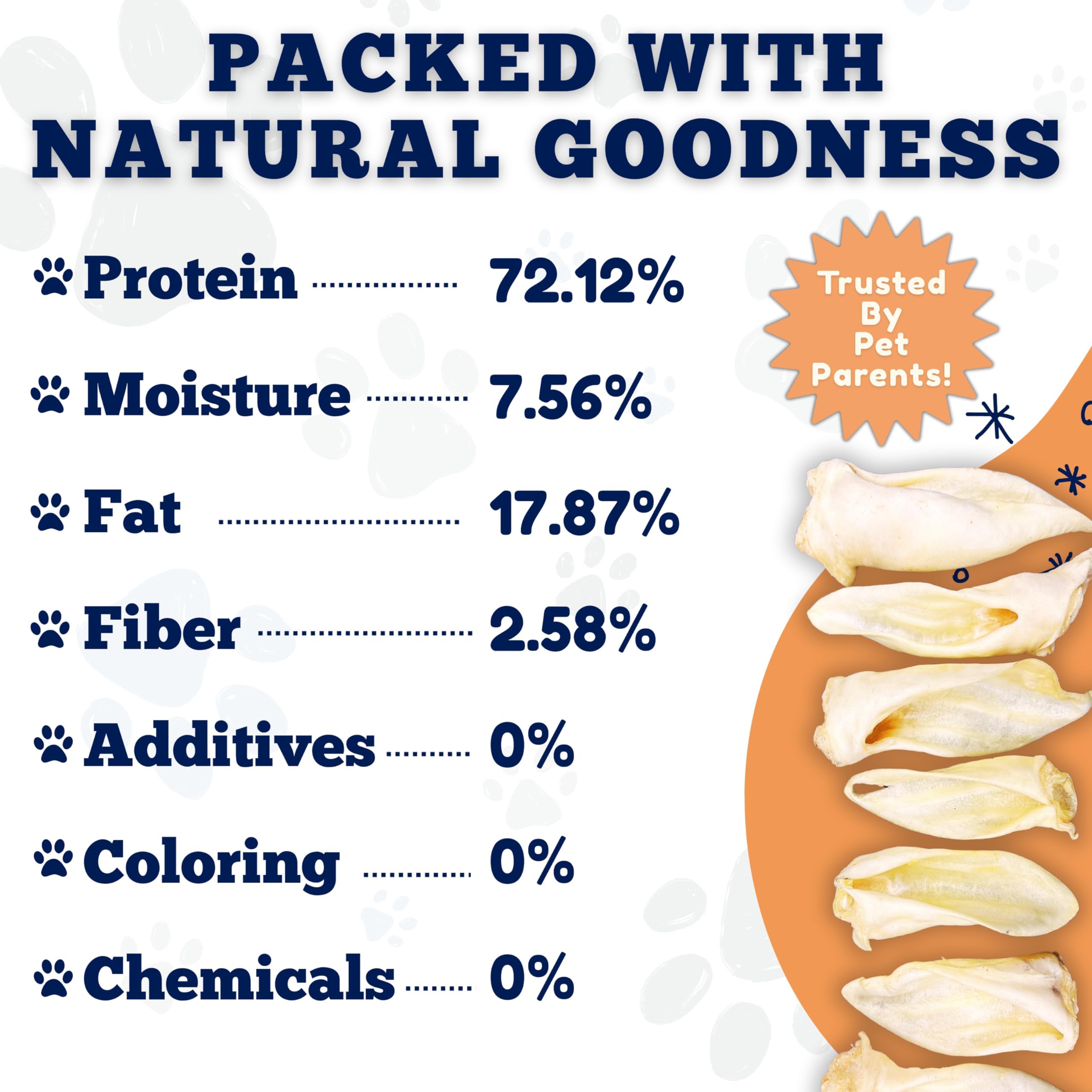 Amazing Dog Treats free-range lamb ears natural protein source for dogs