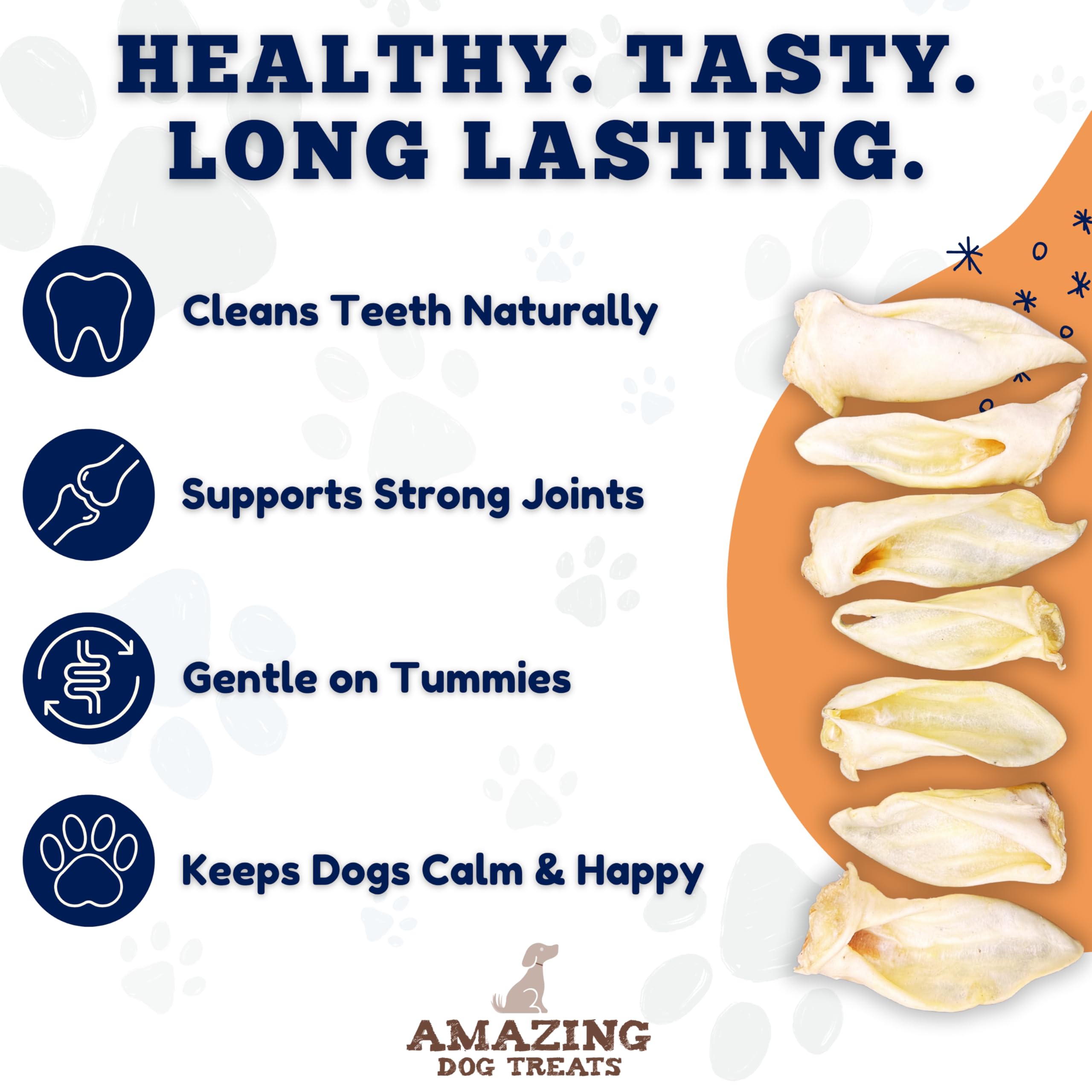 Amazing Dog Treats lamb ears small size for puppies or light chewers