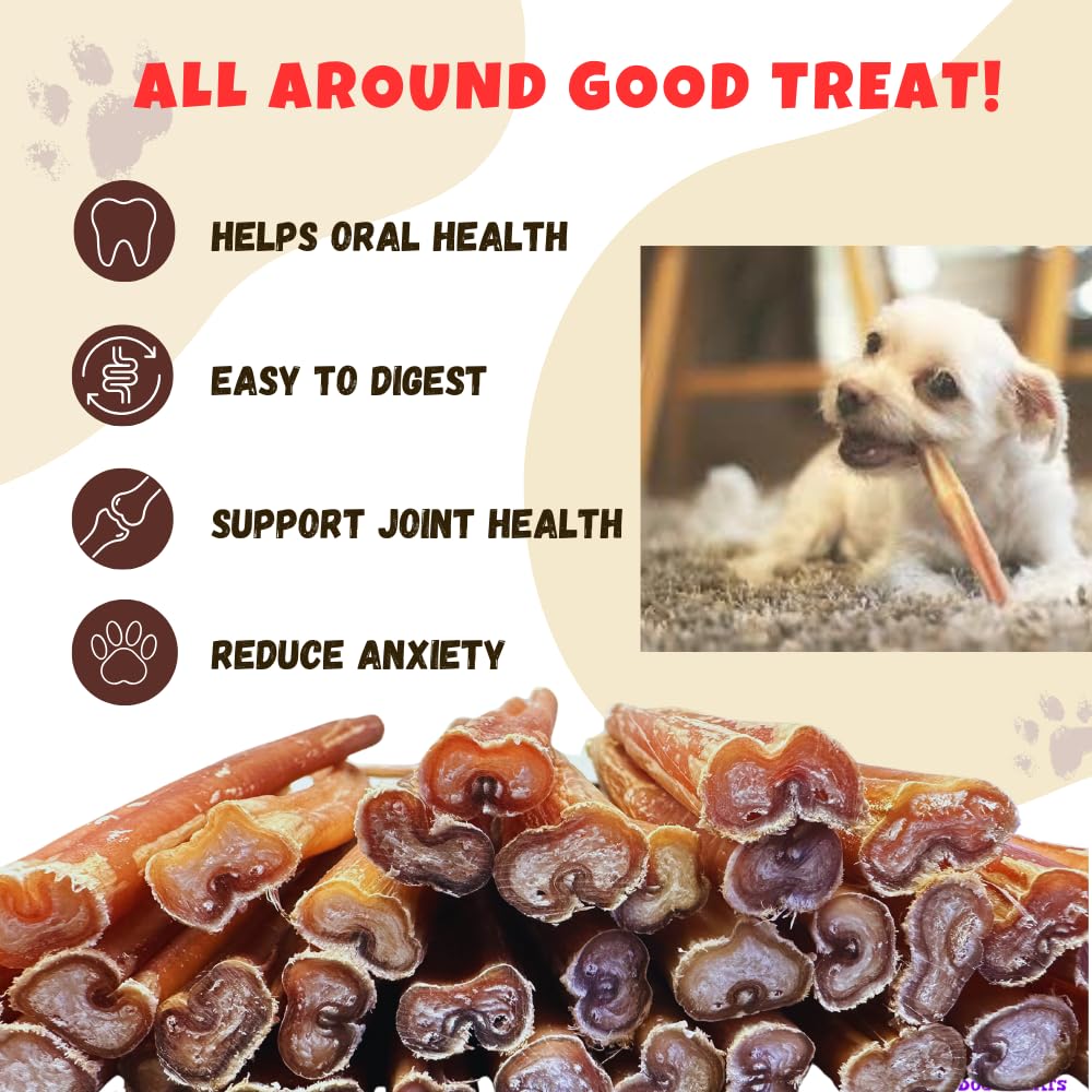 Amazing Dog Treats medium bully sticks texture detail emphasizes natural single-ingredient composition.