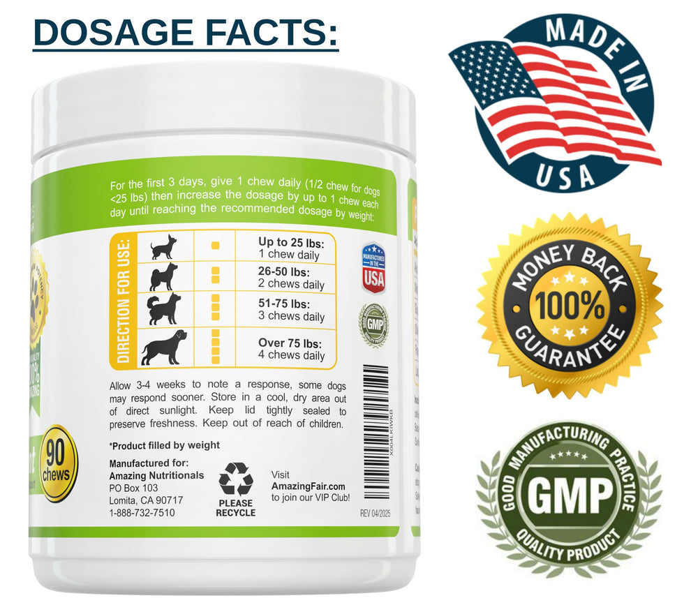 Amazing Nutritionals USA-made GMP facility stamp visible on packaging.
