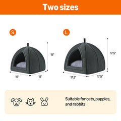 Amazon Basics Cat Cave Bed washable cushion keeps bed fresh and hygienic.