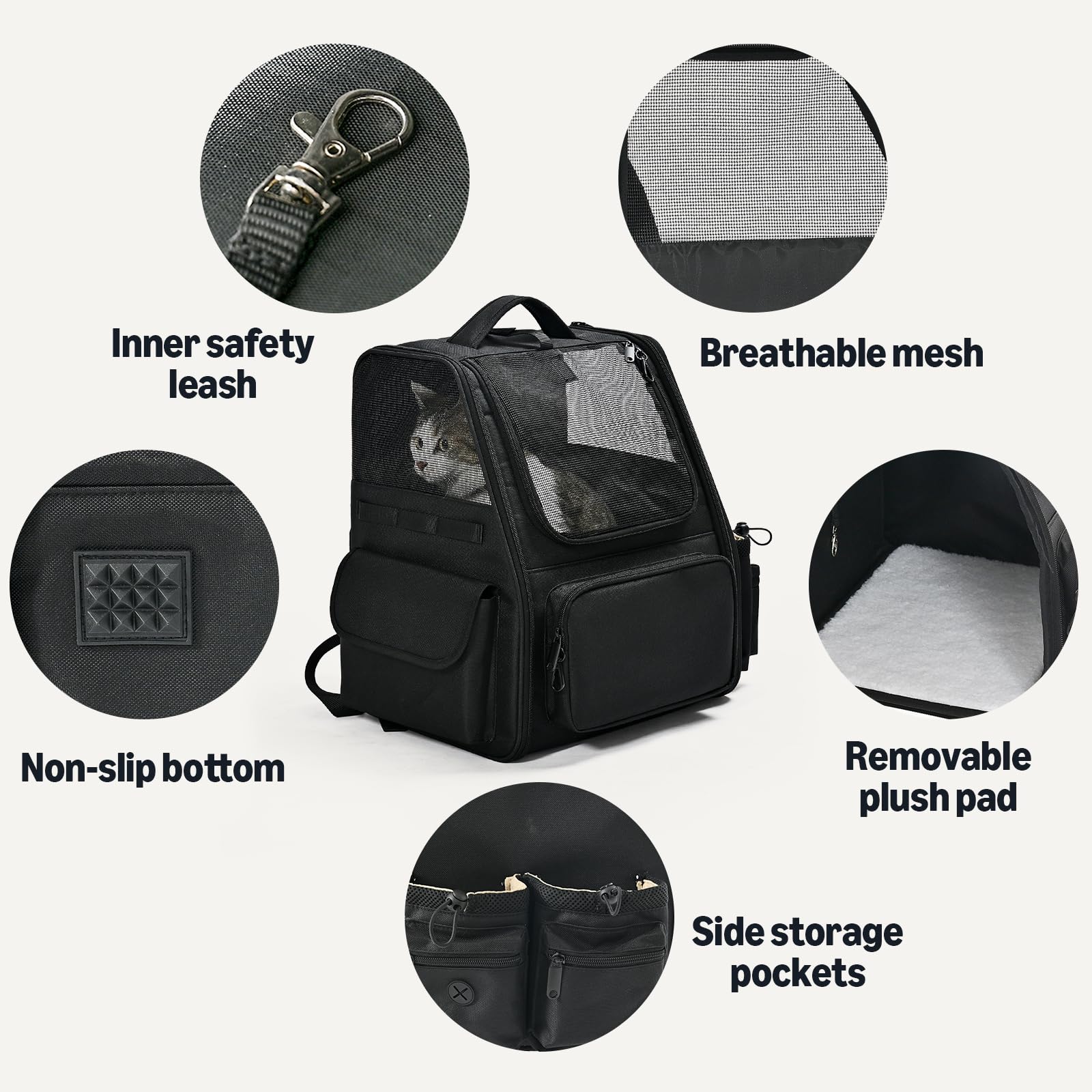 Amazon Basics pet backpack ideal for vet visits and outdoor trips.