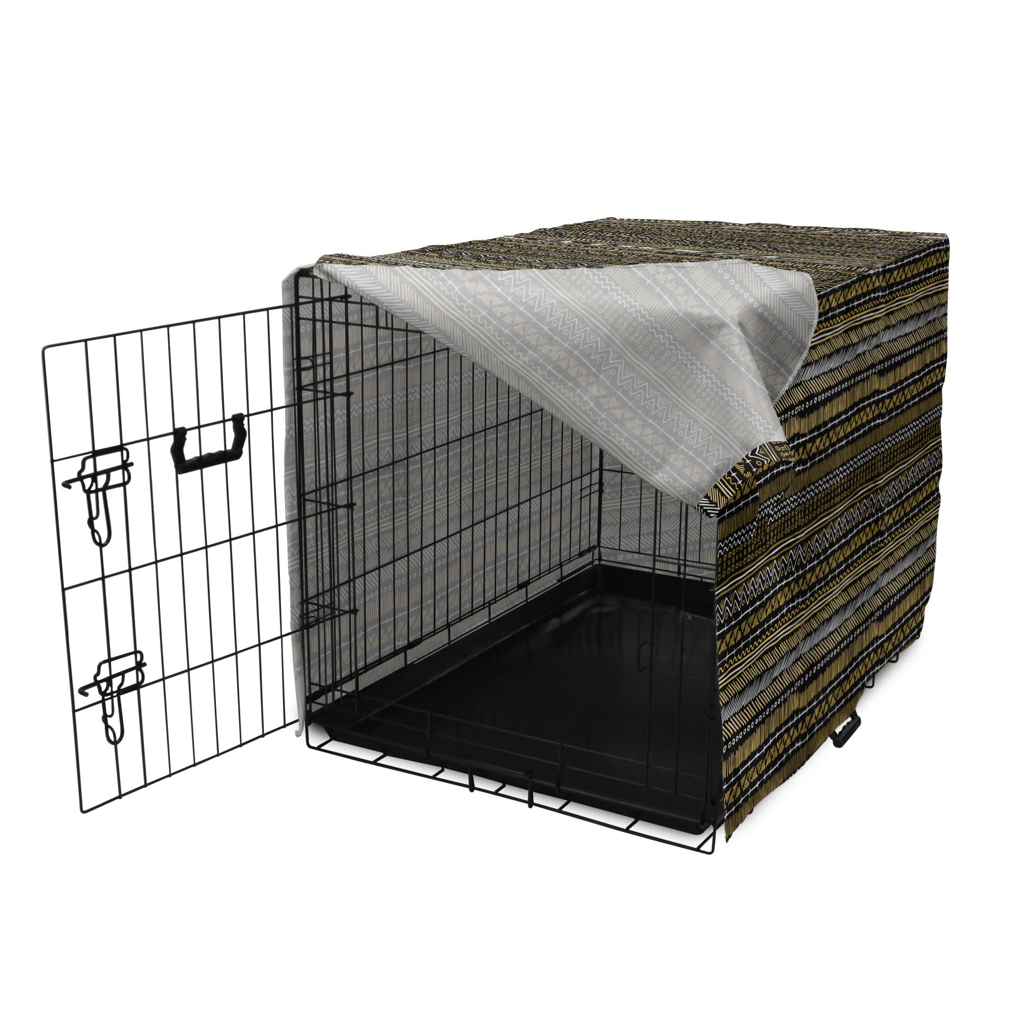 Ambesonne Boho Dog Crate Cover for indoor-outdoor use supports flexible pet space.