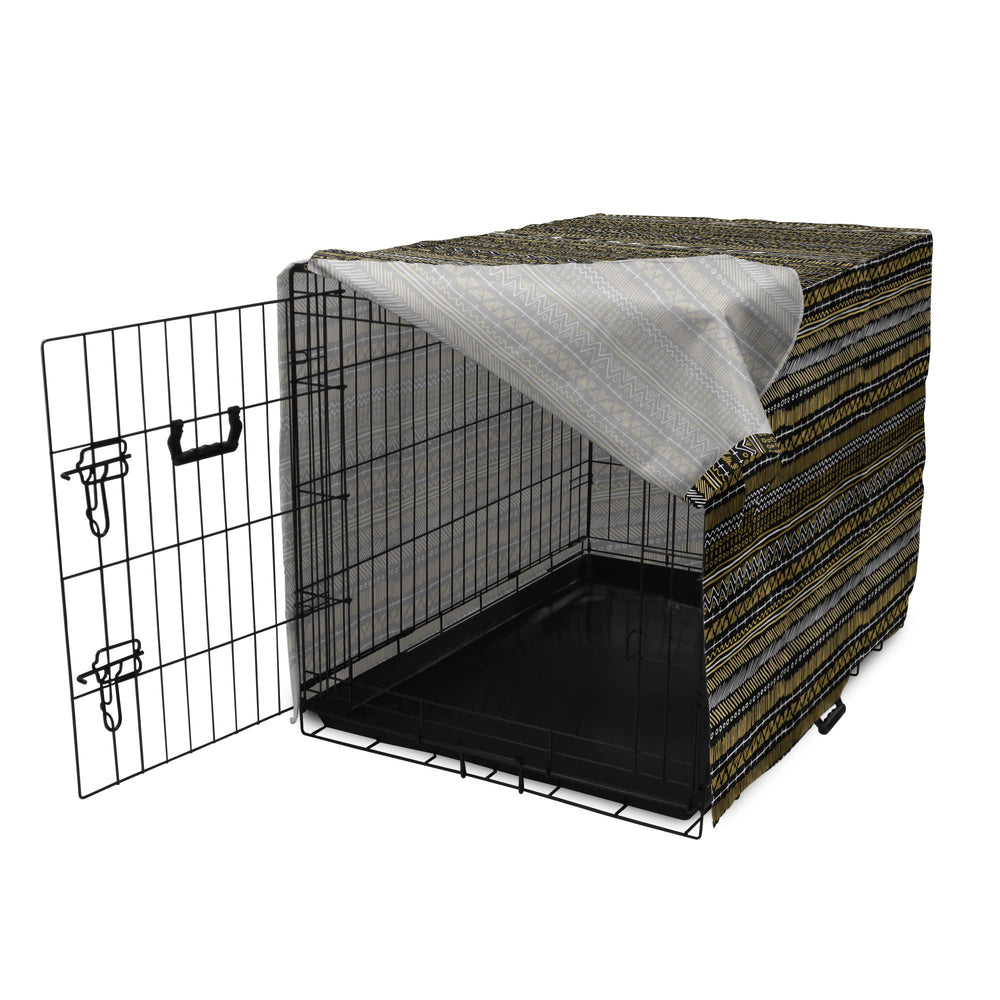 Ambesonne Boho Dog Crate Cover for indoor-outdoor use supports flexible pet space.