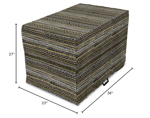 Ambesonne Boho Dog Crate Cover is machine washable for easy care.