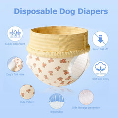 Ambreview dog diaper tail-hole design eases tail placement