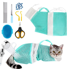 Ameami cat bathing bag net for safe, controlled bath time.