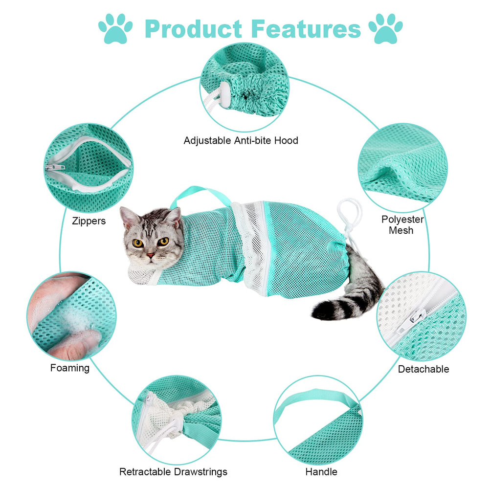 Ameami massage bathing brush in use for soothing pet grooming.