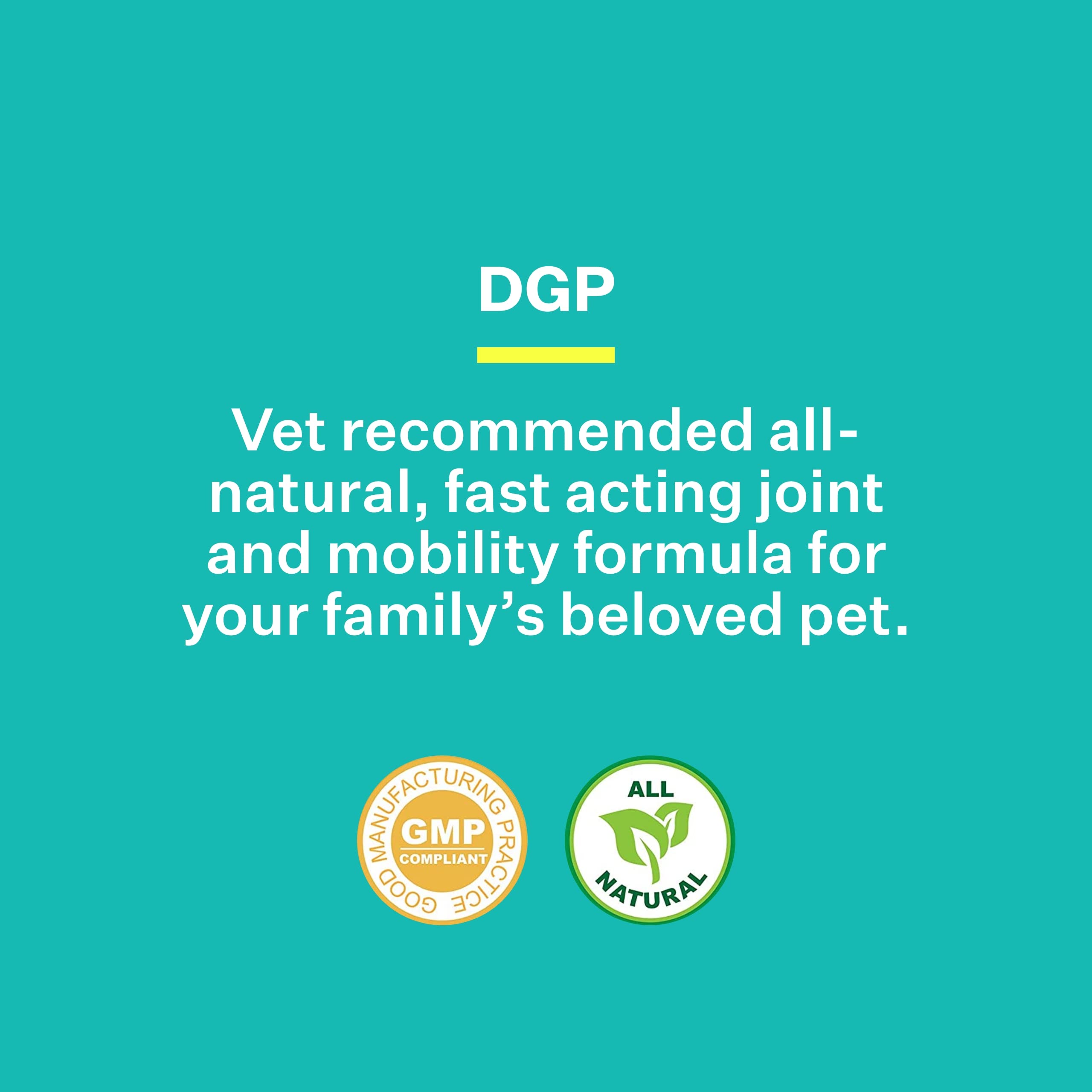 American BioSciences DGP packaged bottle — convenient 60-count chews for ongoing joint care.