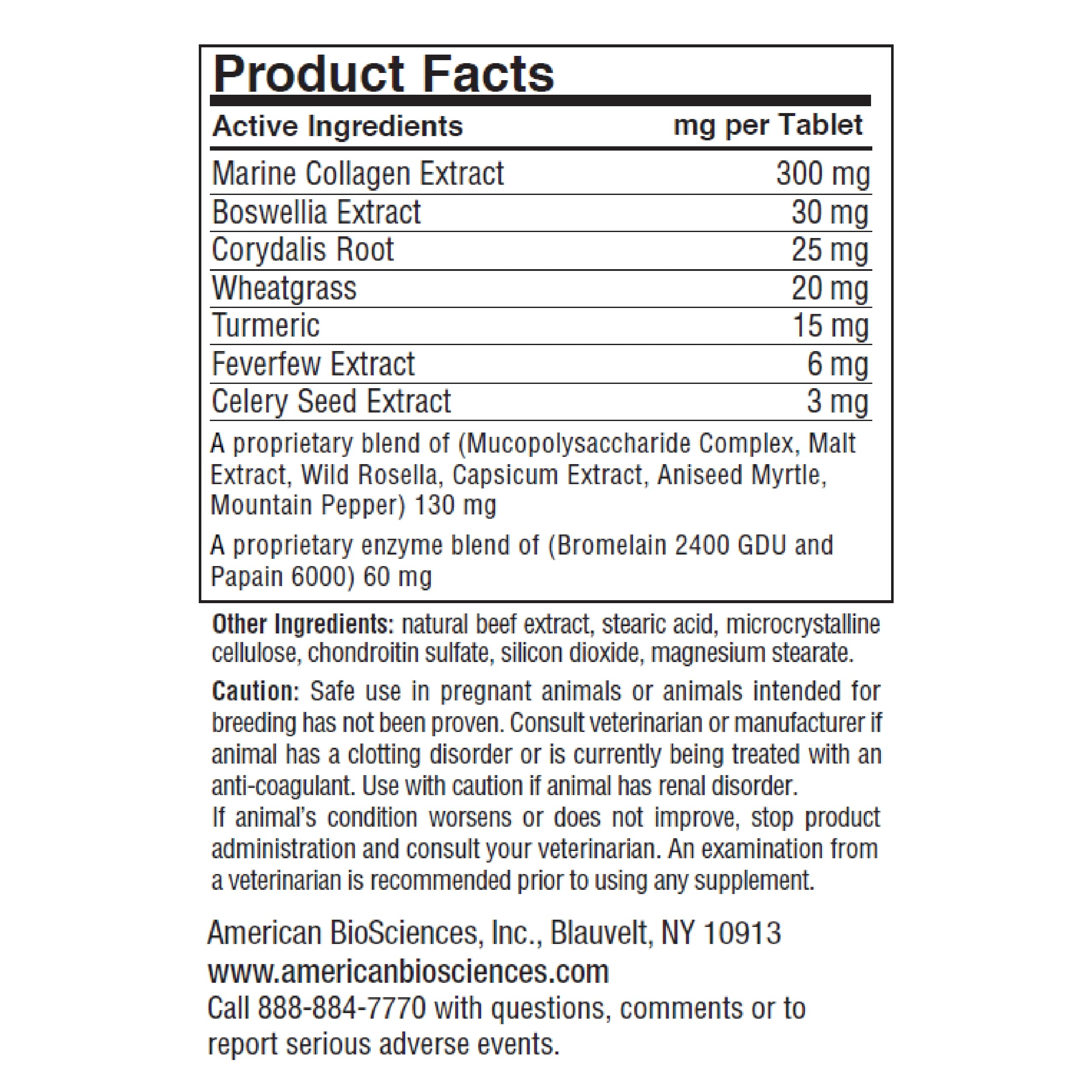 American BioSciences DGP packaging box showcases full-spectrum natural joint relief options.