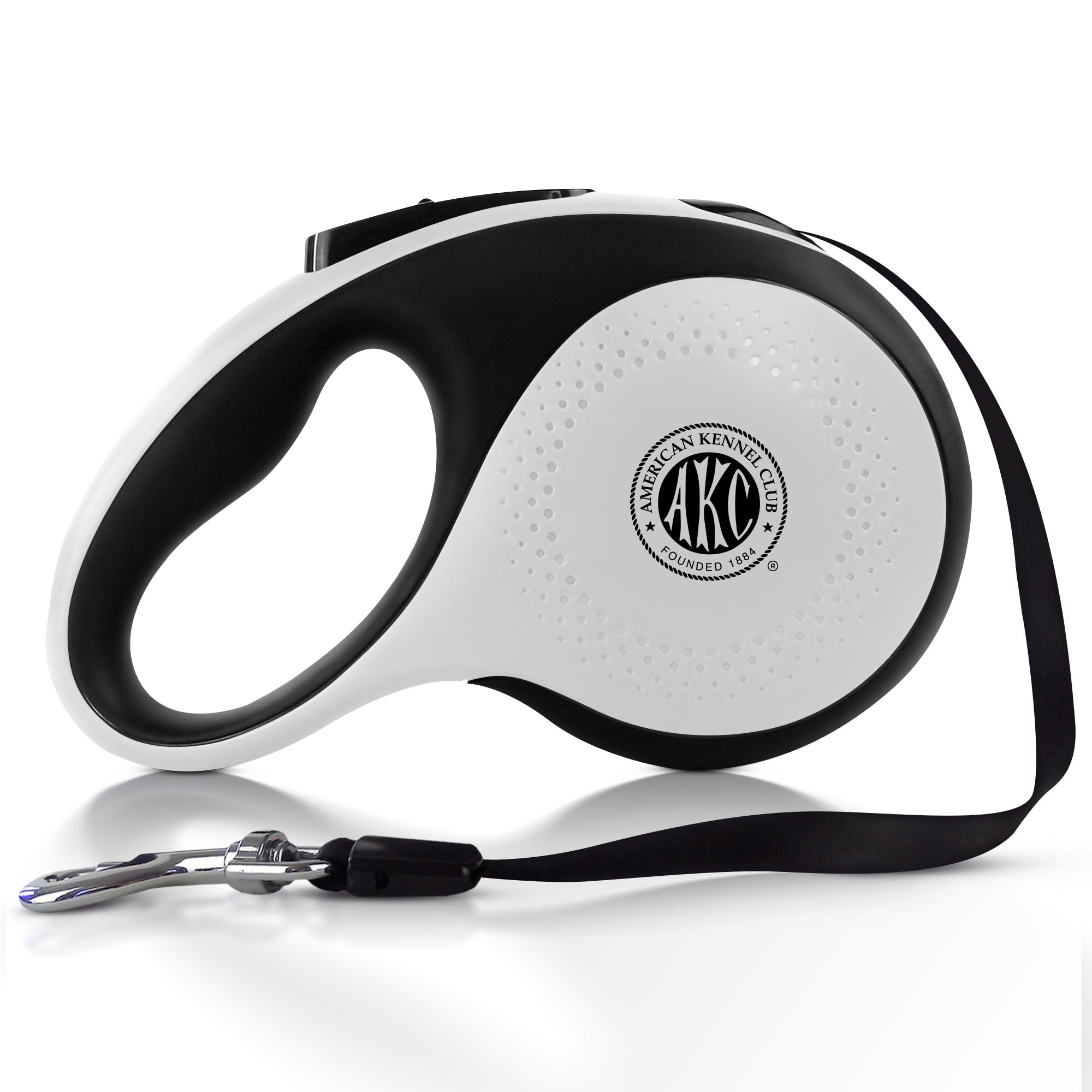 American Kennel Club retractable leash extended 16.4ft for freedom with reliable control on walks.
