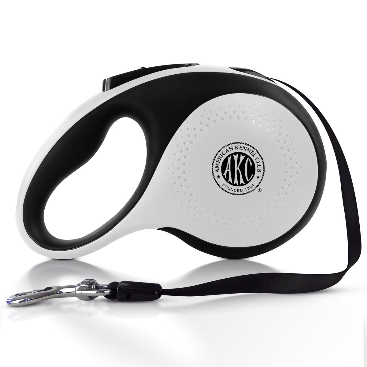American Kennel Club retractable leash extended 16.4ft for freedom with reliable control on walks.