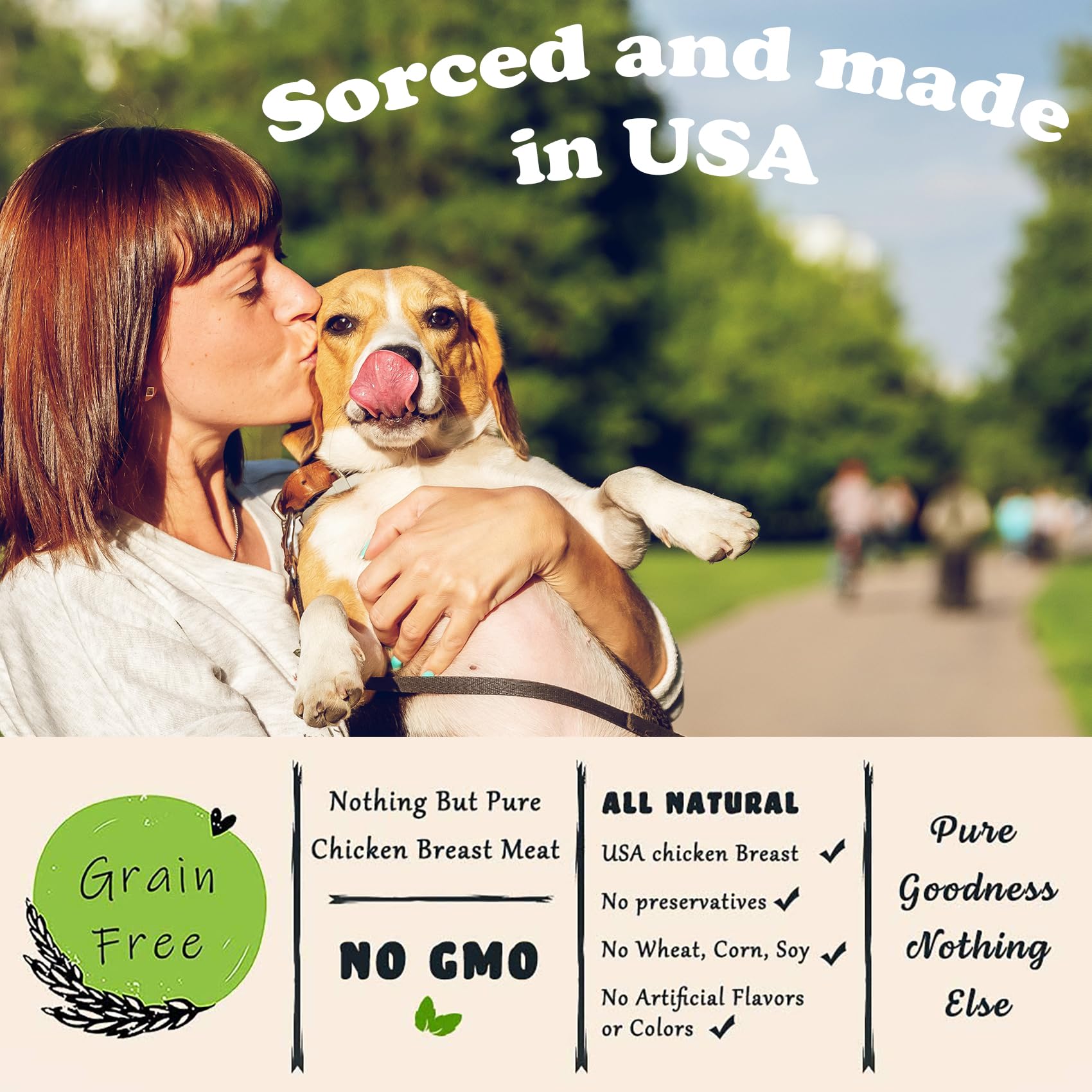 American Paws chicken jerky in a resealable bag preserves freshness for daily rewards.