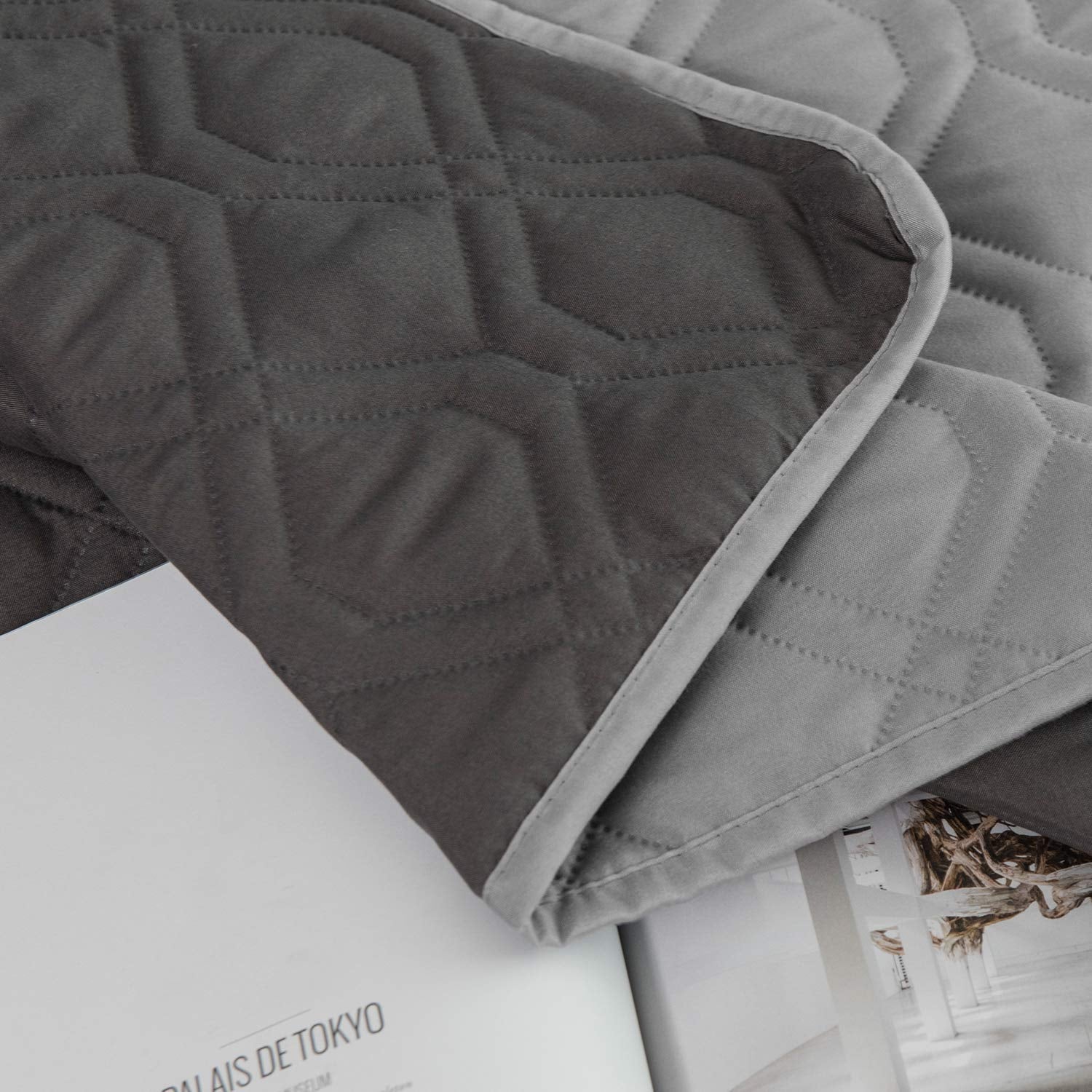 Ameritex dog bed cover closeup reveals soft fabric and leak protection
