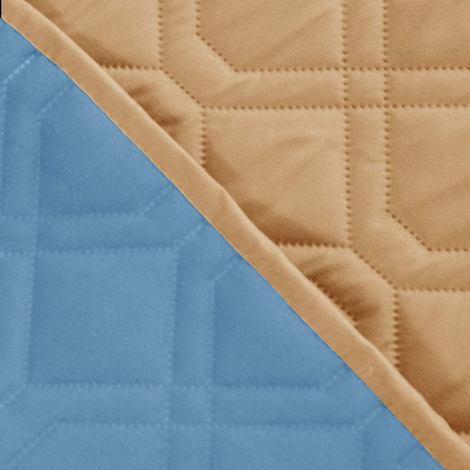 Ameritex dog bed cover on sofa shows waterproof protection against spills.