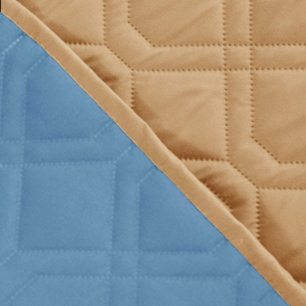 Ameritex dog bed cover on sofa shows waterproof protection against spills.