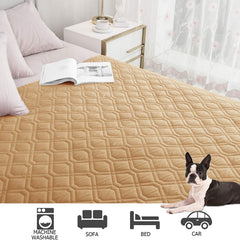 Ameritex dog bed cover close-up highlights easy care and soft fabric.