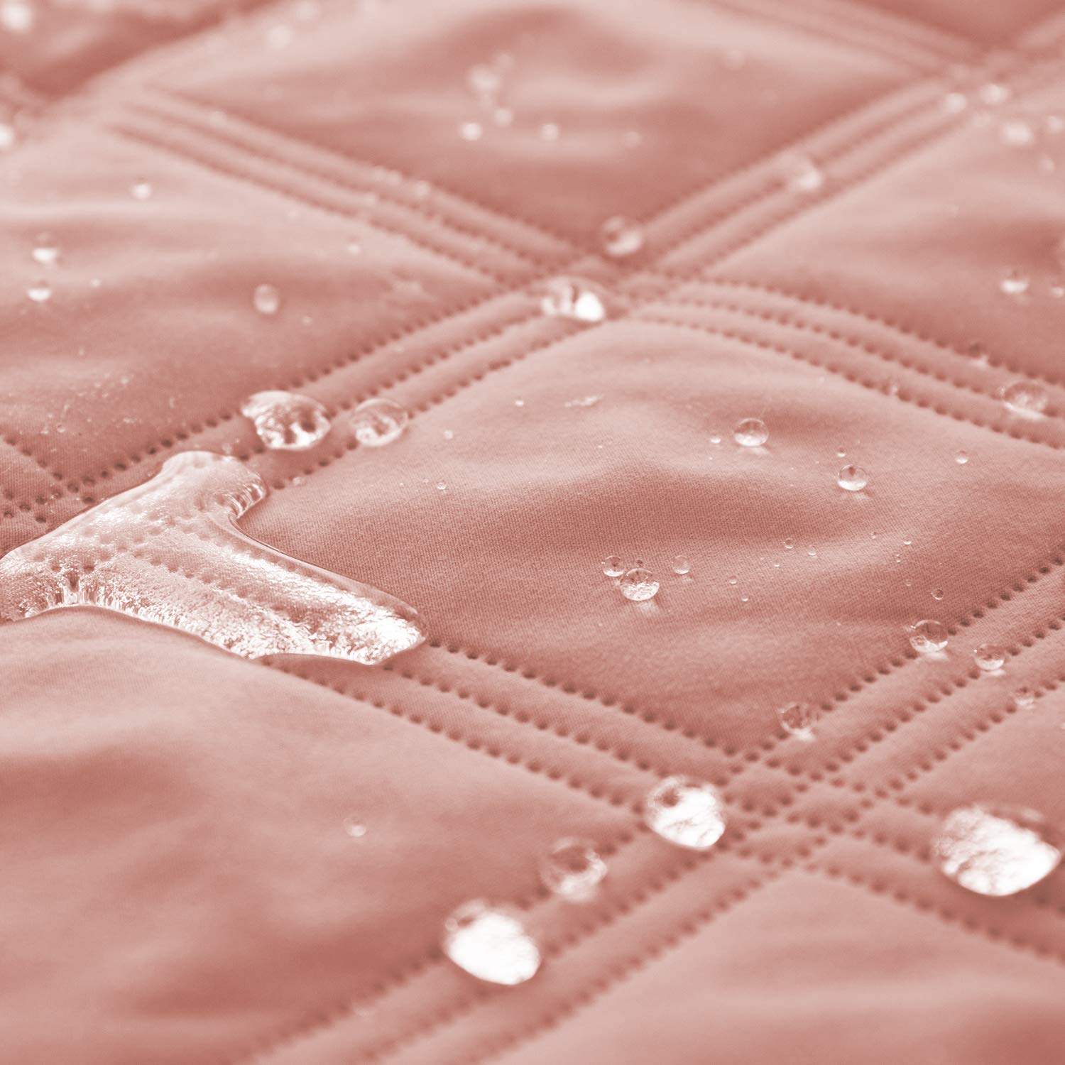 Ameritex lightpink dog bed cover on sofa for stylish pet protection