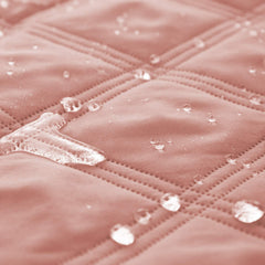 Ameritex lightpink dog bed cover on sofa for stylish pet protection