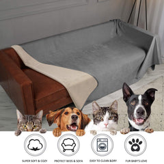 Ameritex Pet Bed Blanket coral fleece texture close-up for cozy warmth