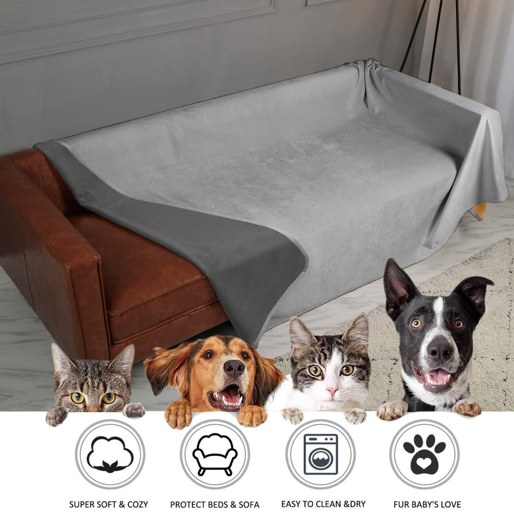 Ameritex Pet Bed Blanket folded for storage with compact packaging.