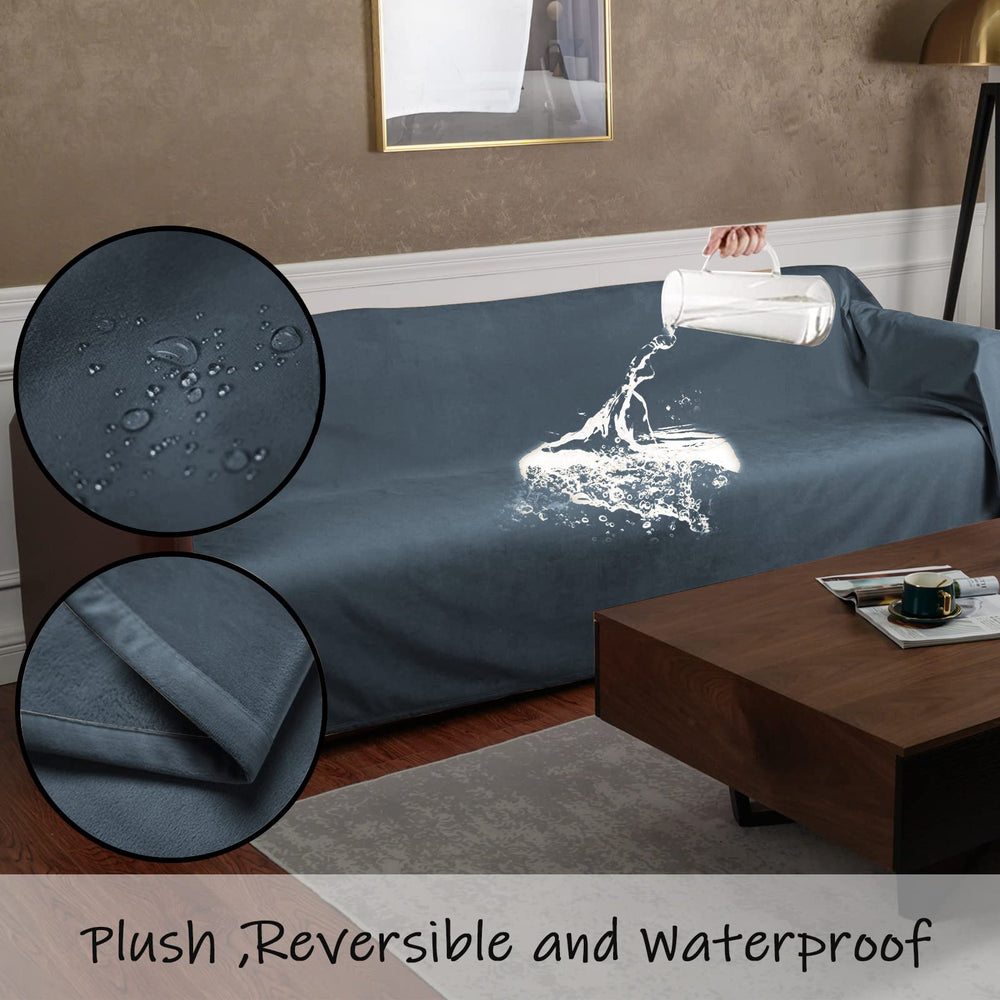 Ameritex pet bed blanket on sofa scene demonstrates easy protection during daily use