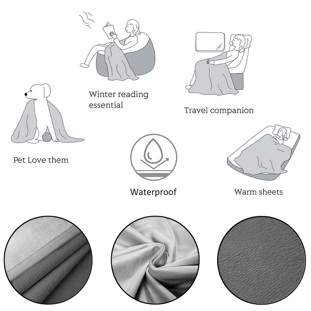 Ameritex Pet Bed Blanket soft microfiber fleece texture closeup emphasizing cozy surface.
