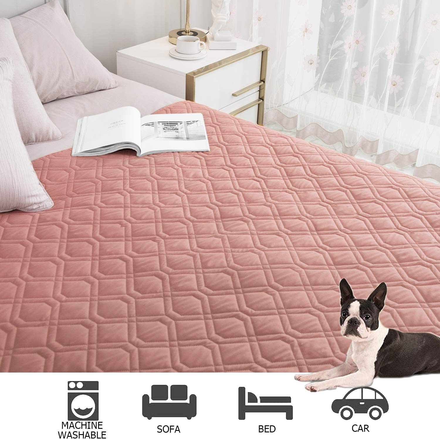 Ameritex pet blanket protects furniture from hair and dirt during daily lounging.