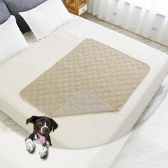 Ameritex waterproof cover protects couch from pet messes and accidents.