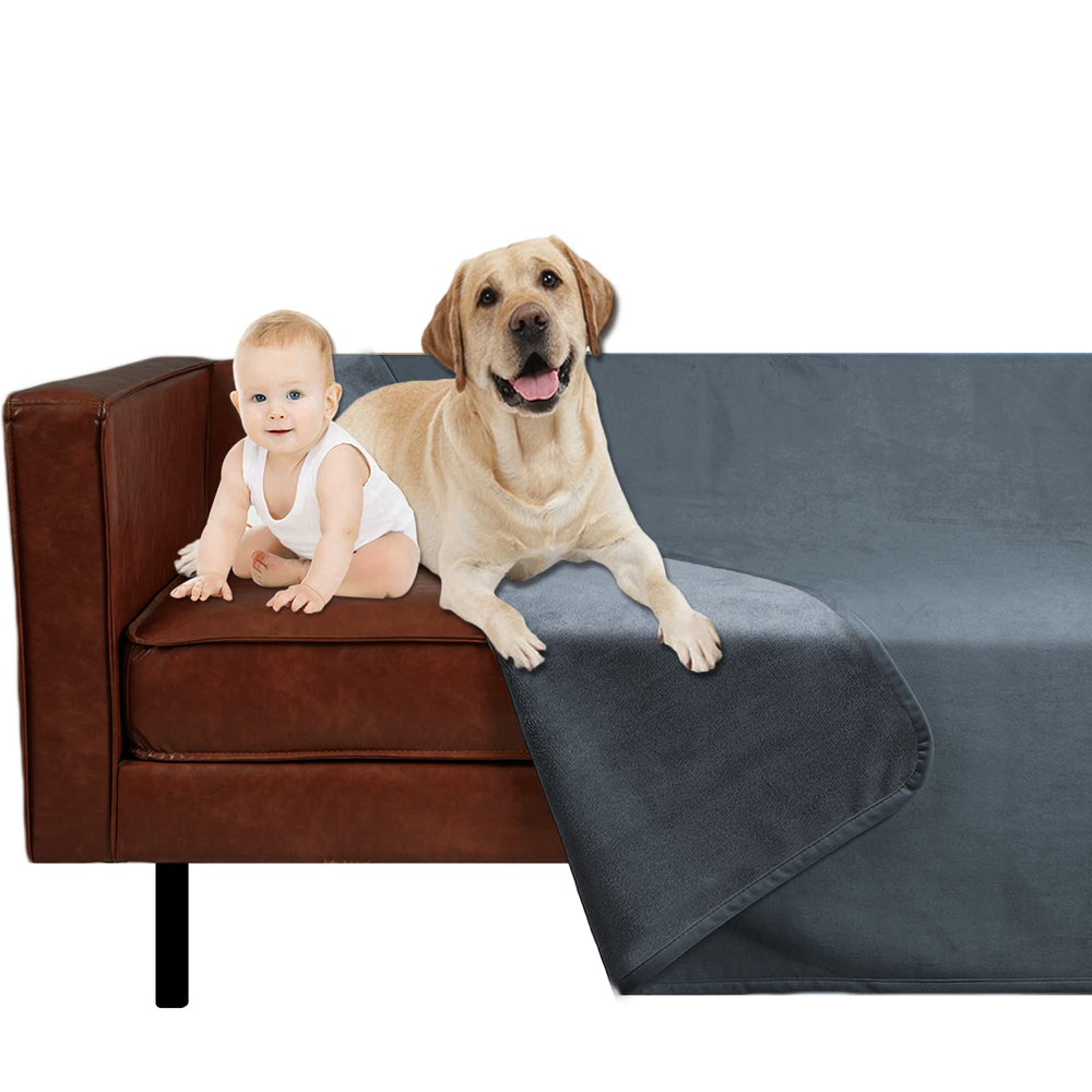Ameritex reversible pet blanket velvet closeup shows a soft texture protecting your sofa.