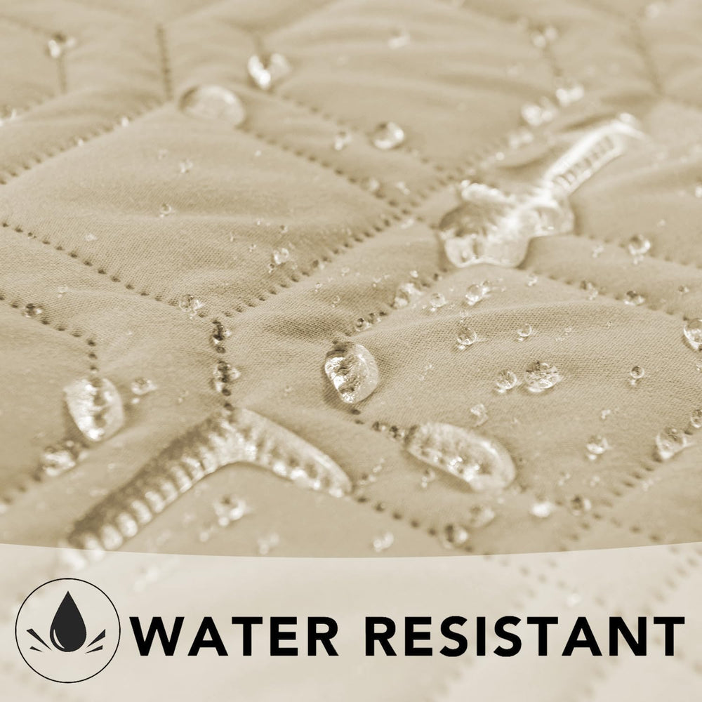 Ameritex microfiber protector blanket highlights soft touch with practical spill defense.