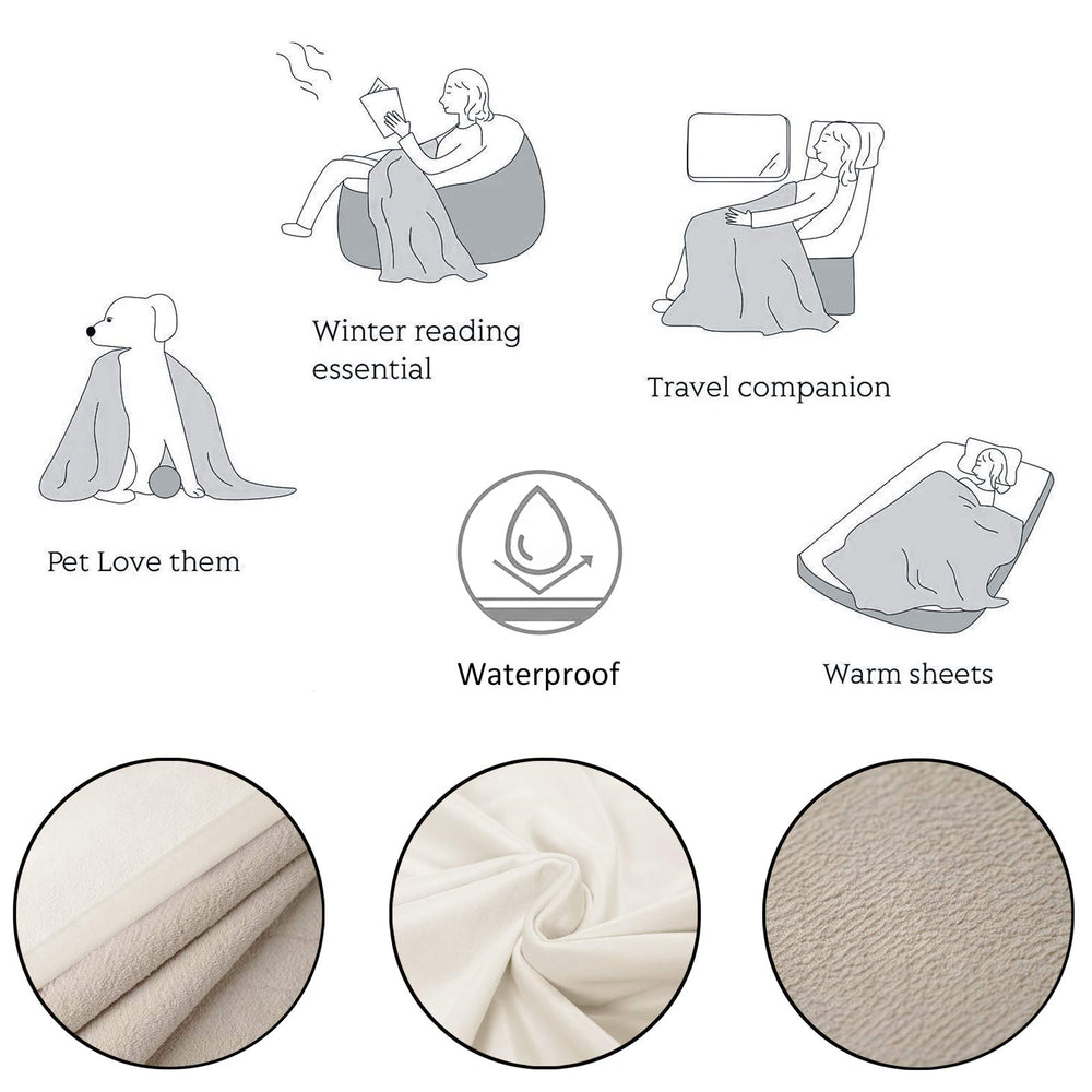 Ameritex two-look reversible color option on blanket.