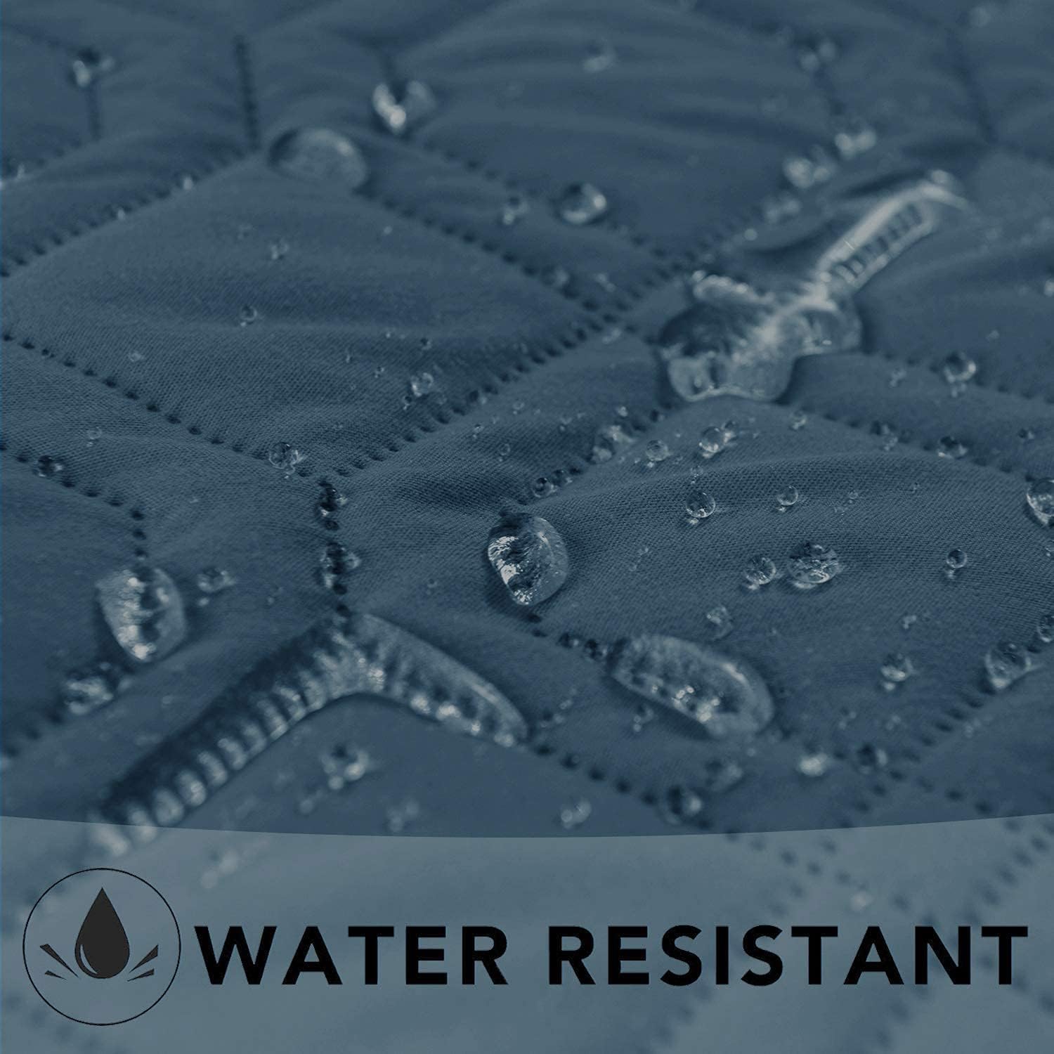 Ameritex waterproof backing shields cushions from accidents and dampness.
