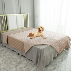 Ameritex waterproof blanket reversible bed cover shown in two colors for furniture style