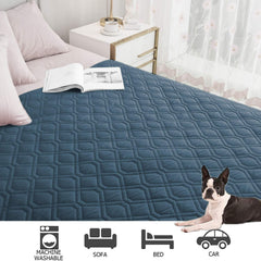 Ameritex blanket on bed demonstrates protected, clean sleeping surface.