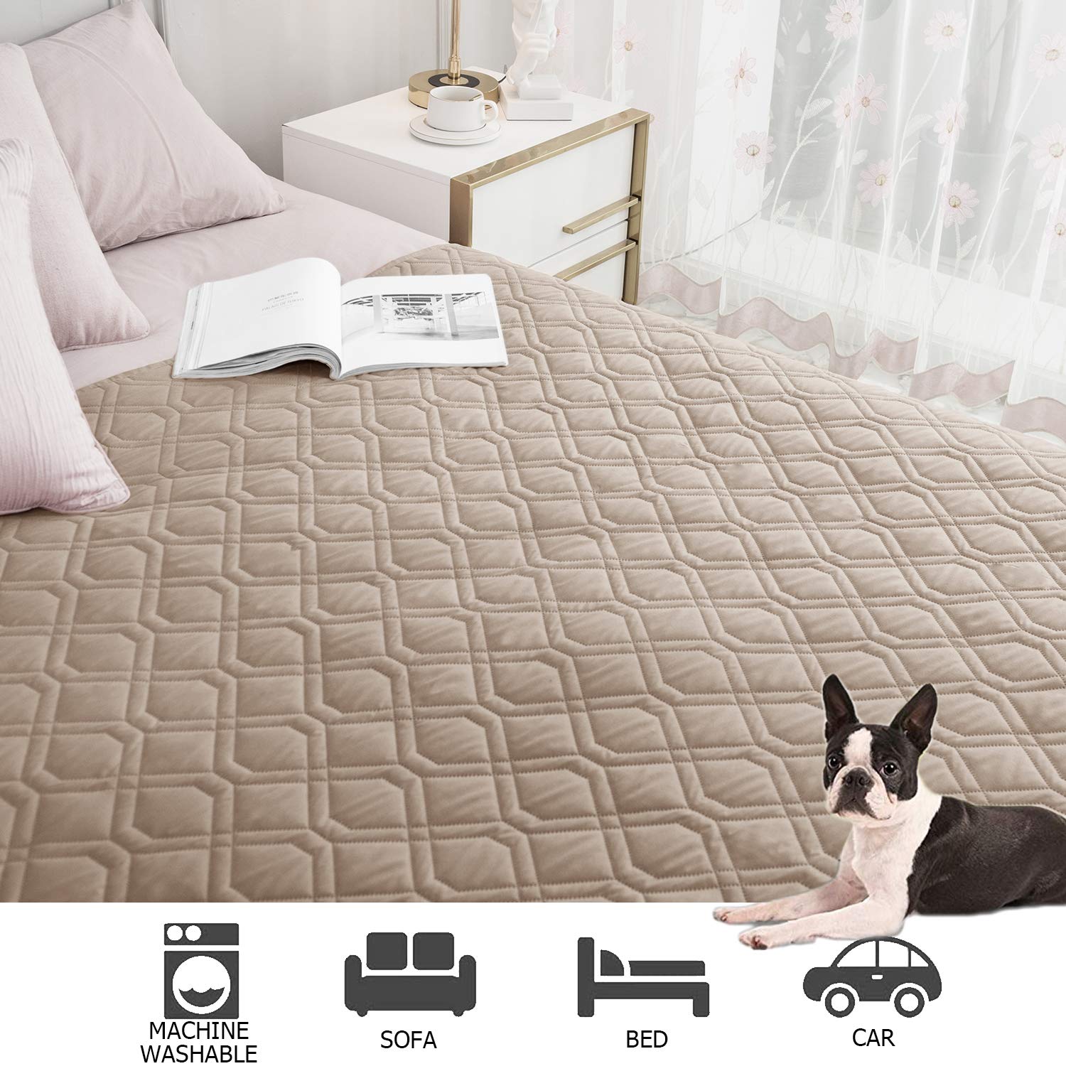 Ameritex waterproof dog bed cover closeup of waterproof fabric