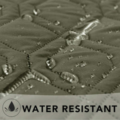 Ameritex waterproof dog bed cover closeup fabric shows soft, durable texture for pets.