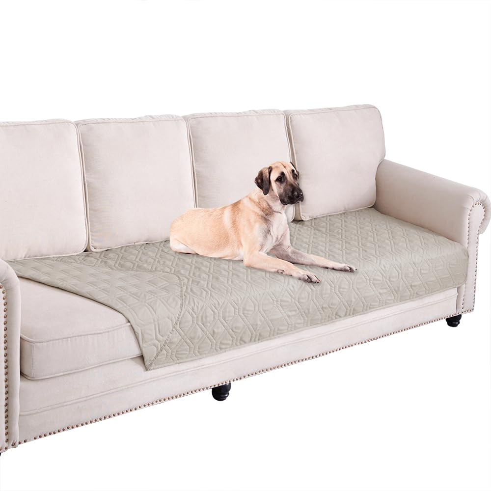Ameritex waterproof dog bed cover front view protects furniture from spills and pet messes
