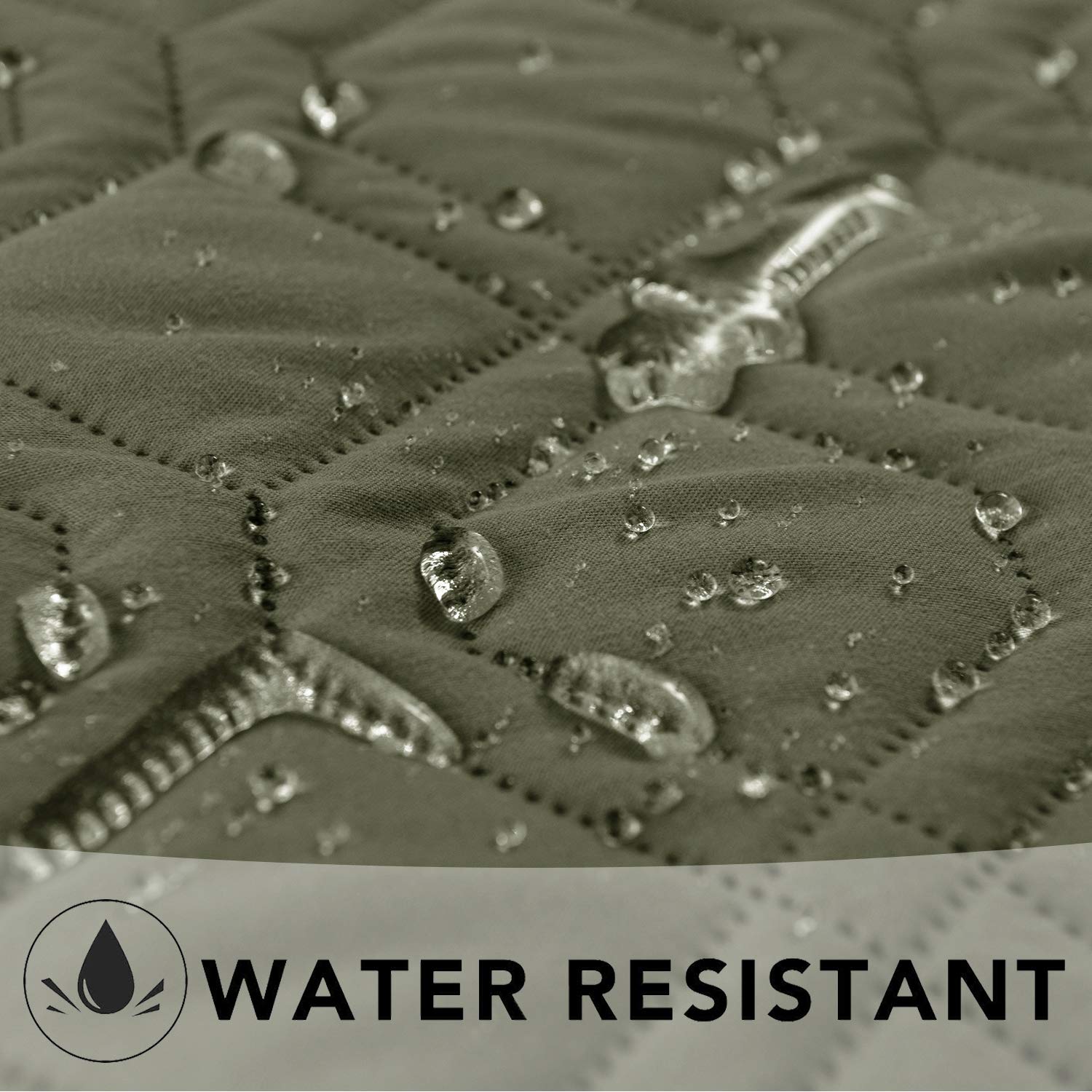 Ameritex waterproof furniture cover on sofa protects against spills and accidents