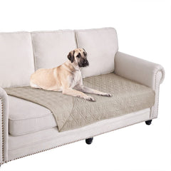 Ameritex waterproof blanket on couch protects furniture from spills