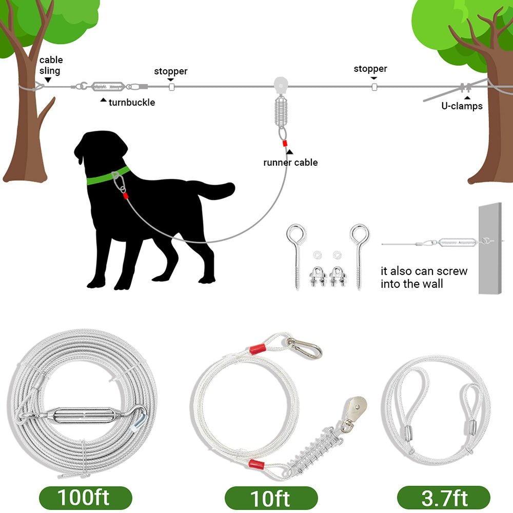AMFOSNEL 10ft runner cable enables safe extended play and smoother movement.