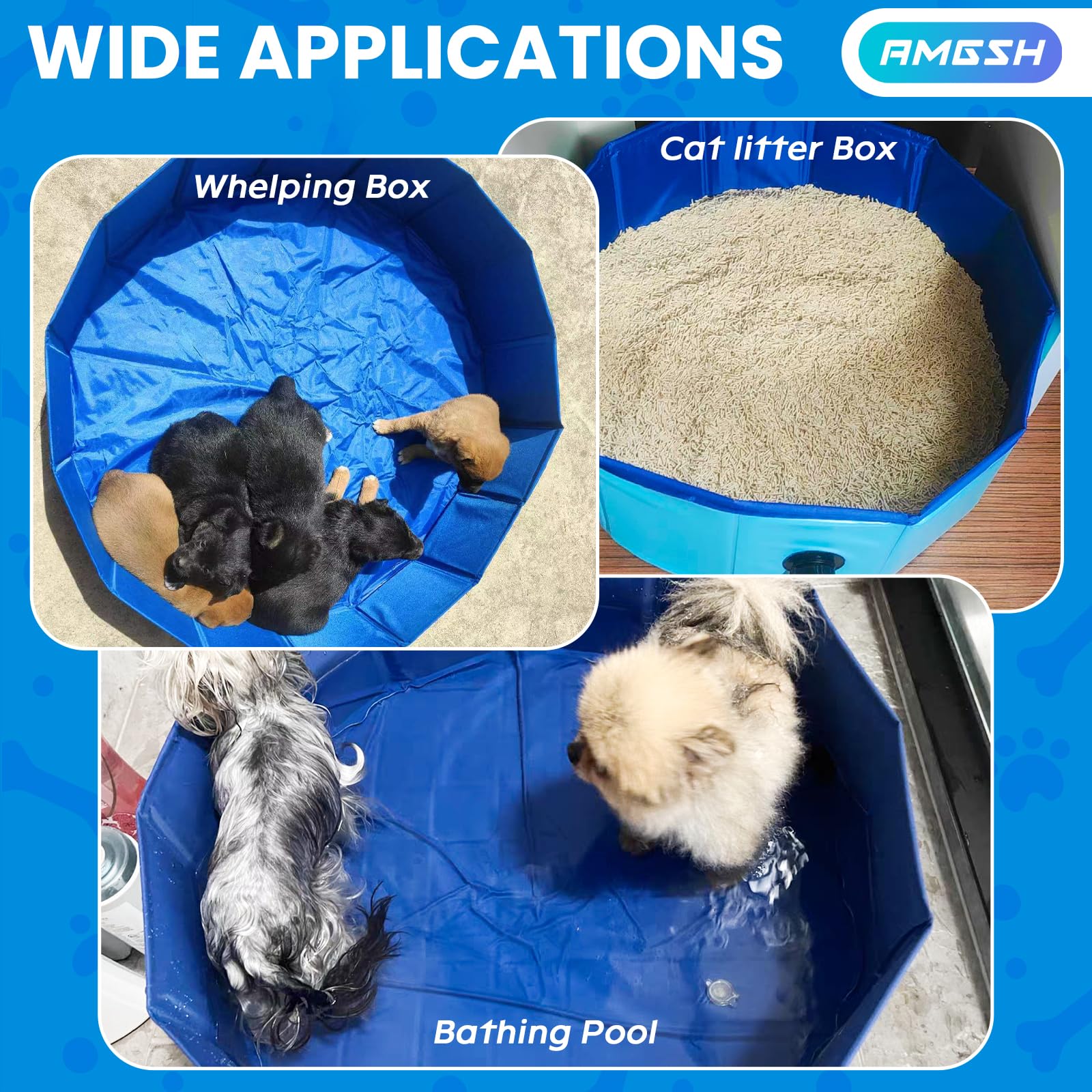AMGSH multipurpose whelping box for bath or toys
