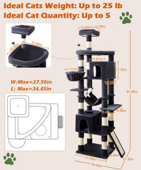 AMHANCIBLE cat tree condos and perches provide private retreats for big felines.