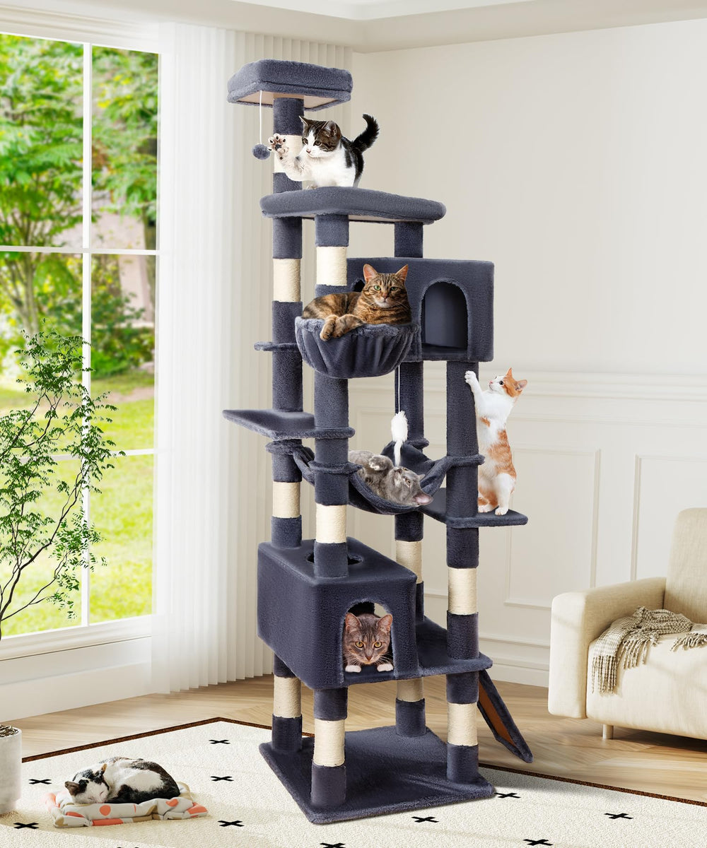AMHANCIBLE cat tree in home decor setting blends with surrounding decor.
