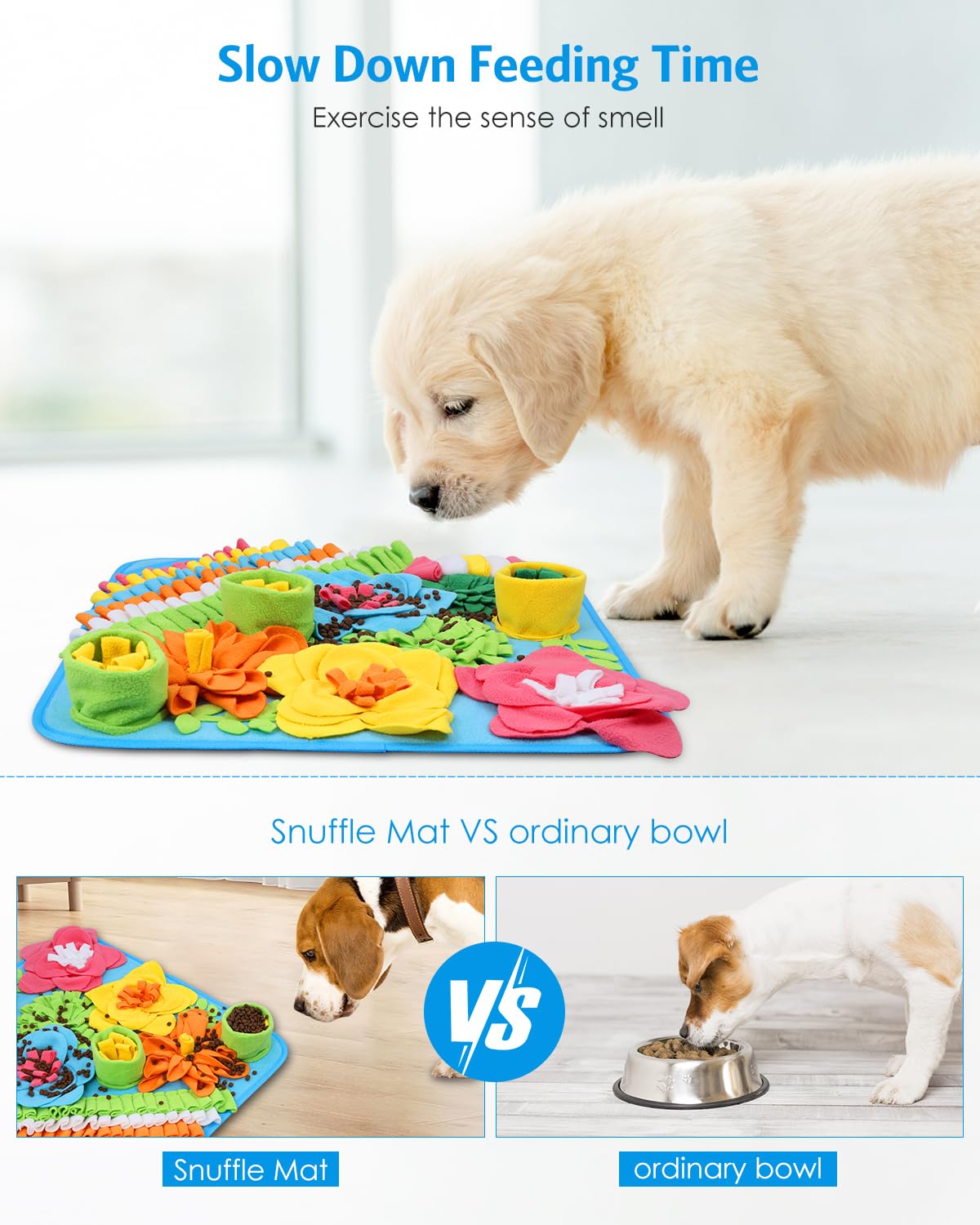 AMIR Snuffle Mat non-slip bottom keeps mat steady during use