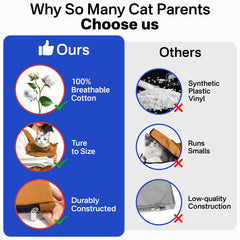 Amkune Cat Carrier Pouch uses breathable cotton fabric for lasting comfort and claw-resistant durability.